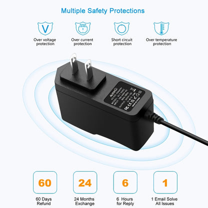 5V 2A Power Adapter Universal 9-in-1 with 8 Tips - AC/DC 5 Volt 10W Power Supply, Type-C, Micro-USB, 5.5x2.5mm & More, for Router, CCTV, LED Strip, TV Box, Smart Home Devices