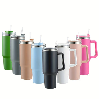 1pc 40 Oz Large Capacity Stainless Steel Water Cup - Leak Proof Insulation, Cold Insulation Cup with Lid And Straw Suitable for Outdoor Activities - A Great Choice for Men And Women'S Holiday Gifts