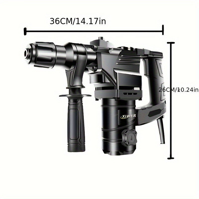 1100w, 1023.62inch, 3 Drill Bits Three-purpose Multi-functional High-power Heavy-duty Wall Removal Powder, Broken Mixed Mud, Soil Household Industrial Grade Drill, Heavy Duty Hit Drill Power Tools