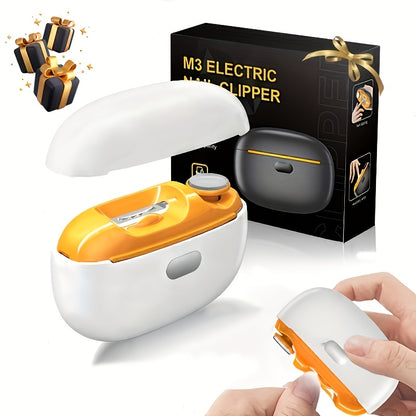 Electric Nail Clipper for Seniors Adults Kids - 4-in-1 Rechargeable Toenail Trimmer with 3 Speeds, LED Light, Nail Debris Collector & Grinding Function