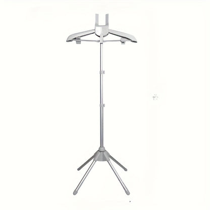 Clothes Drying Rack Foldable Height Adjustable Telescopic Ironing Rack, Aluminum Alloy Garment Rack with 360° Rotating Arm, Multi-Layer Hanging Drying Stand, Space-Saving Laundry Rack for Home Bedroom