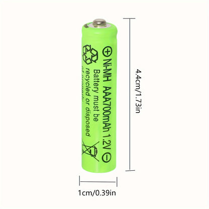 Rechargeable Batteries AA AAA Ni-MH 1.2V 700mAh with Charger Recharge Up to 500 Times for Remote Control Mouse Flashlight Camping Light Clock Multiple Pack Options