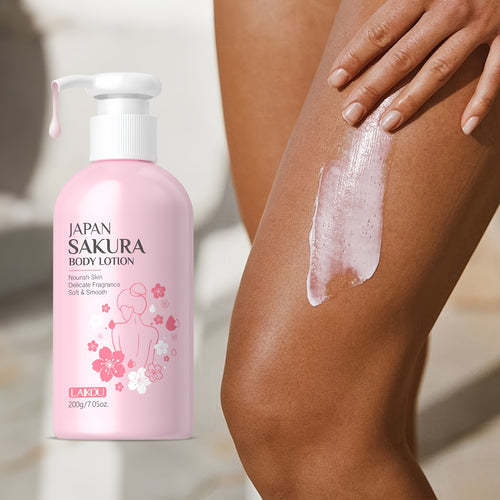 LAIKOU Sakura Radiant Body Lotion 7. 05oz - Hydrating & Cream for Dry, Cracked with Vitamin C & Shea Butter