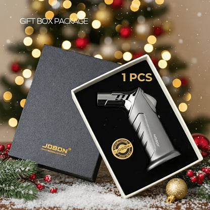 Jobon Butane Torch Lighter, Gift Box Packaging - For Kitchen, Bbq, Camping & Outdoor Use | Ideal Gift For Men & Holidays | Child Safety Lock & Adjustable Flame Control | Lightweight & Simple Design (Gas Not Included)