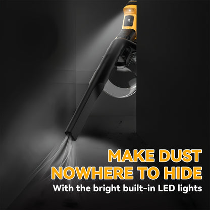 Cordless Handheld Vacuum Cleaner Compatible with DeWalt 20V Battery – 500W Motor, 46 CFM, HEPA Filtration, Portable Car Vacuum for Hard Floor, Pet Hair, Car Interior Cleaning (Battery Not Included)