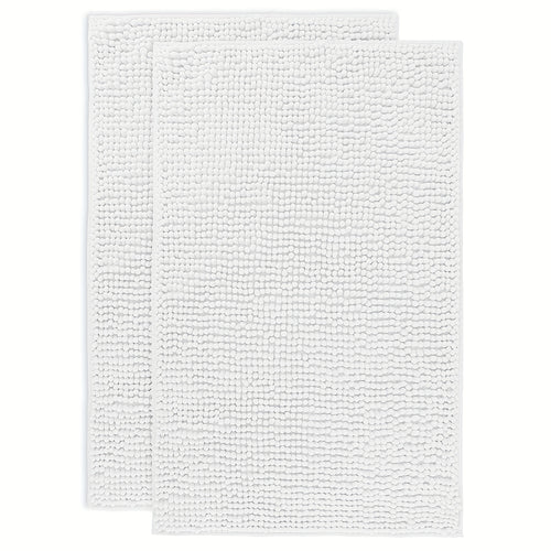 Chenille Bathroom Rug Extra Soft Absorbent Bath Mats for Bathroom Floor, Water Absorbent, Machine Washable