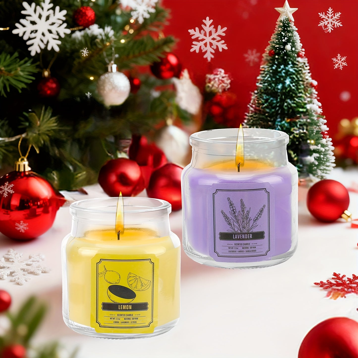 6pcs Candles Set Scented Candles for Home, Gifts for Family People And Friends, Soy Candle Of 3.5oz, 120 Hour Lasting, 6 Scents Fragrance Of Jasmine Eucalyptus Lavender Vanilla Rose Lemon, for Thanksgiving Christmas Decor, Mother's Day Gift