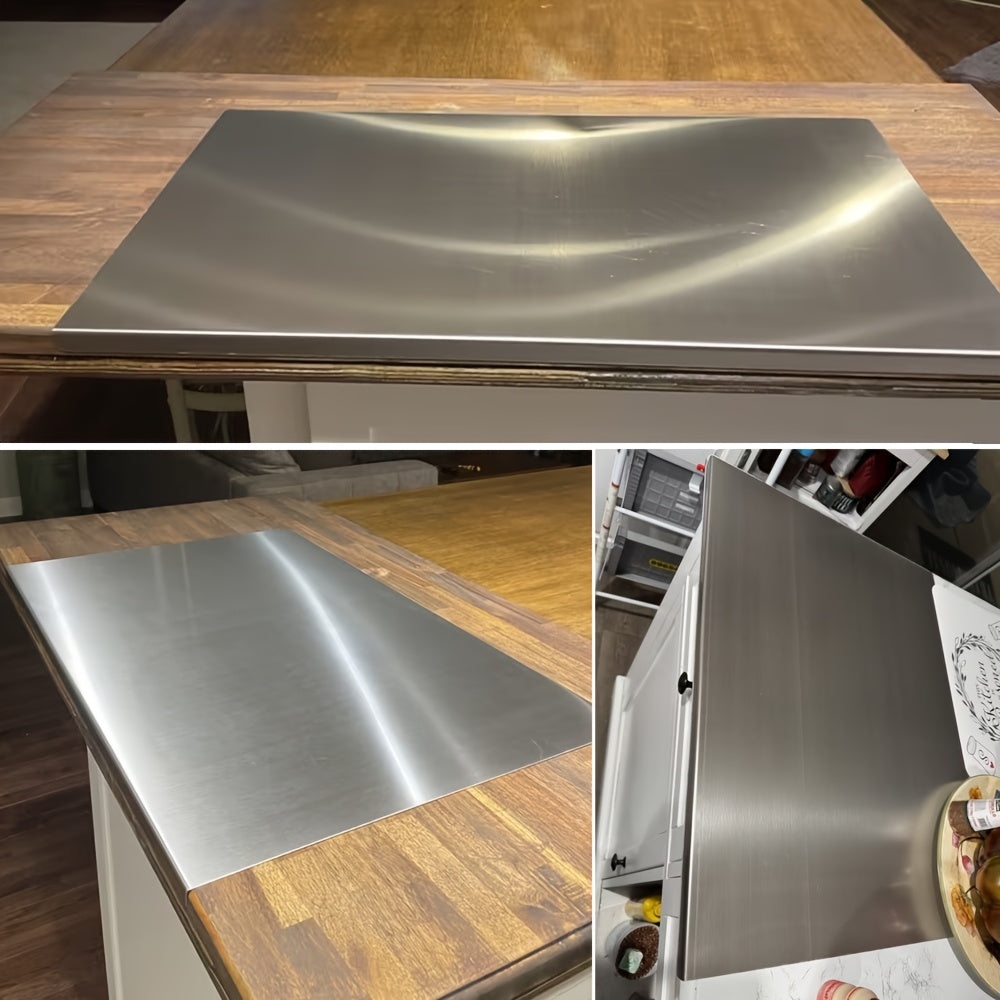 Extra Large 304 Stainless Steel Cutting Board - Double-Sided, Metal Board for Home/Commercial Kitchens, Multi-Functional As Breadboard/Countertop Protector, Durable Easy-Clean Kitchen Tool, Ideal Gift for Cooking Enthusiasts