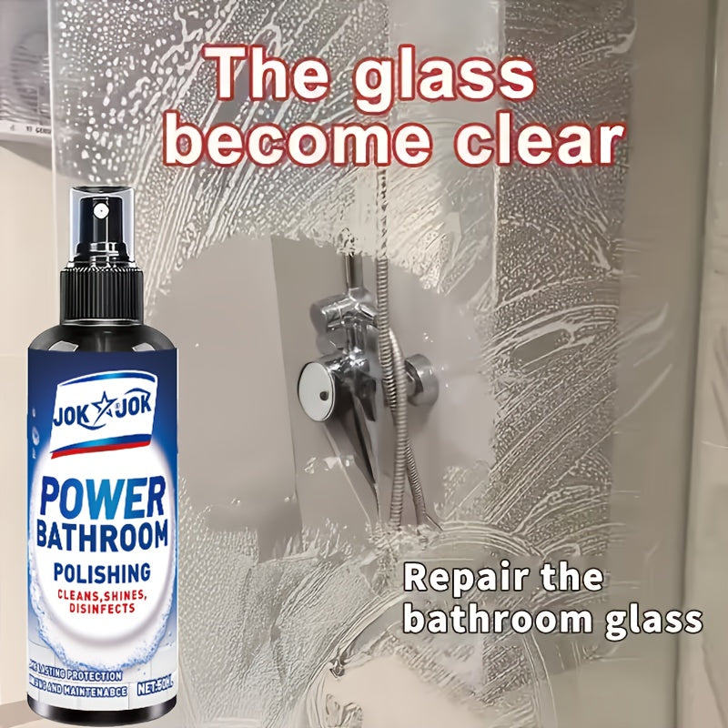 Glass Cleaner Spray Streak-Free Shine Removes Hard Water Stains Soap Scum Water Spots for Shower Doors Mirrors Bathroom Tiles Windows Powerful Bathroom Glass Cleaner Easy Spray Formula