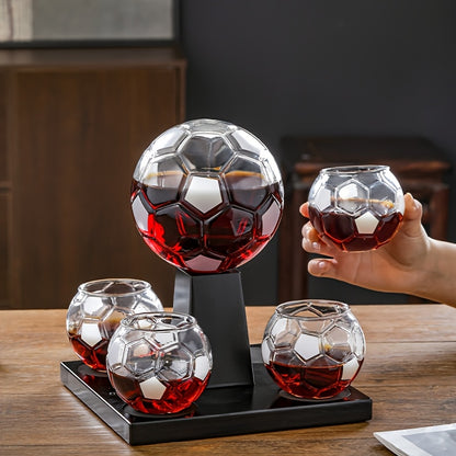 A Set Of Football Shaped Whiskey Awakeners With 4 Cups, 30 Ounces - A Unique Birthday Gift For Men, Valentine'S Day Gift For Men, Gift For Men'S Fathers, Creative Ornament, Innovative Pouring Device, Cold Drink Machine For Home Bars, Christmas Gift