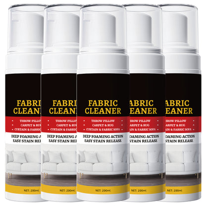 Upholstery Cleaner Spray Multi-Fabric Stain Remover 6.76oz Spot Cleaner for Couch Sofa Rug Carpet Clothes Car Seat Mattress Laundry Multi-Purpose Fabric Cleaner for Home and Car 1 2 3 4 5 Pack