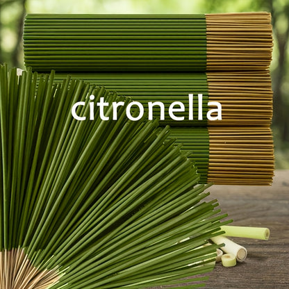 202pcs High-Quality Citronella Incense Sticks, 8.66inch Long, Essential Oil Infused, Aroma Rich & Mellow, Durable Burn, Ideal for Meditation & Yoga