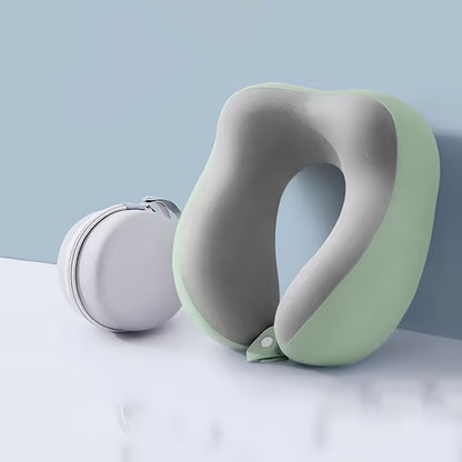 Comfortable Neck Pillow Designed for Ergonomics, Featuring a Storage Bag. Ideal for Travel, Napping, And Office Use, It Offers Slow Rebound Support And Has a Machine Washable Cover