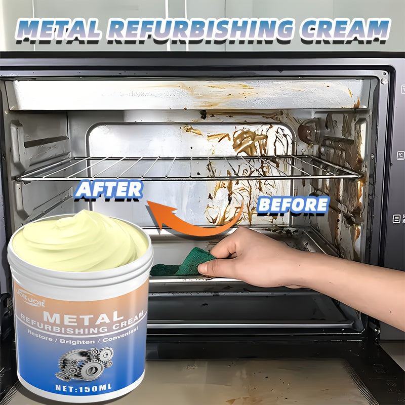 Professional Grade Metal Polishing Paste-multi-purpose Metal Repair Cream/chrome Repair And Polishing, Suitable for Automotive Chrome Repair, Kitchen Appliances, Ovens, Range Hoods, And Other Metal Polishing Applications.