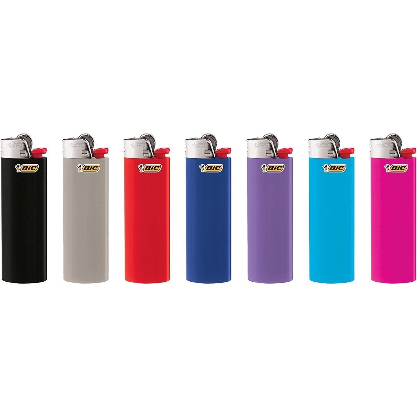 BIC Classic Pocket Lighters Bulk, Assorted Colors, Reliable Windproof Flame for Candles Fireplace Camping Grill, 4/6/8/10/20/25/50 Pack Value Set