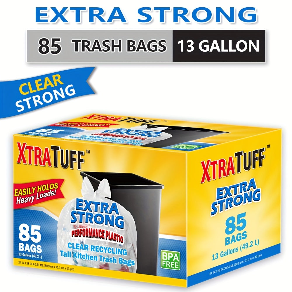 44/85/104/130/170/180/360 Bags 13 Gallon Boxed Expandable Heavy-Duty Plastic Multipurpose Disposable Garbage Bags-Super Strong, Leak-Resistant, And Odor-Proof for Bedroom, Kitchen, Living Room, Outdoor, Toilet Use Trash Bag - Convenient Sanitary
