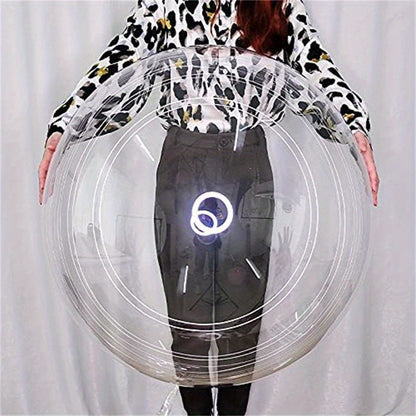 christmas 10-Pack Large Transparent Helium Balloons 18"/20"/24"/36" - Clear Party Decorations for Weddings, Birthdays, Christmas, Halloween, Mardi Gras - Helium-Ready with Sturdy Neck & Base, No Electricity Needed (LED String Not Included) - Durable