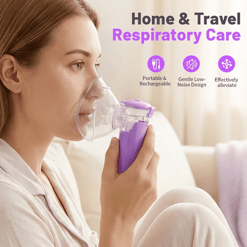 Portable Nebulizer Handheld - 3 Modes & Auto-Cleaning, Quiet Mesh Nebulizer Machine for Asthma & Respiratory Relief, USB Rechargeable Inhaler for Adults & Kids, Home Office Travel Health Gift