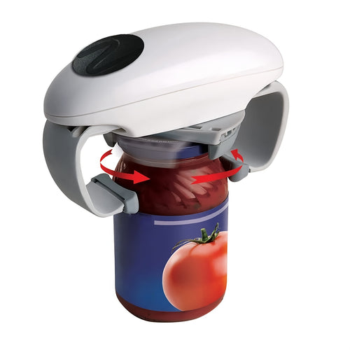 Electric Jar Opener for Elderly And Weak Hands - One-Touch Operation with Auto-Off Feature | High Torque, Battery-Powered (AA Batteries Required) | Ergonomic Design for Easy Use In Kitchens & Restaurants, Jar Opener Gripper, Jar Lid Opener