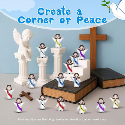 100pcs, Party Centerpiece, Mini Jesus Statue, Loose Small Jesus Statue, Christ The Savior Treasure Hunt, First Communion, Vbs Crafts, Church, Sunday Religious Party Gift, Baptism Gift, Random Color