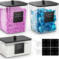 Transparent - Black Lid (2+1)