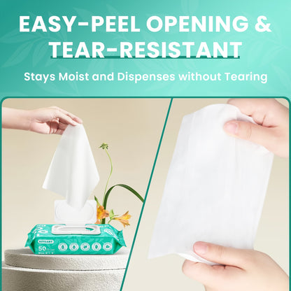 Flushable Wet Wipes Adult XL Unscented No Alcohol Septic Safe Toilet Wipes Portable Family Size for Bathroom Outdoor Camping Travel Hygiene 150 or 300 Wipes 3 or 6 Pack