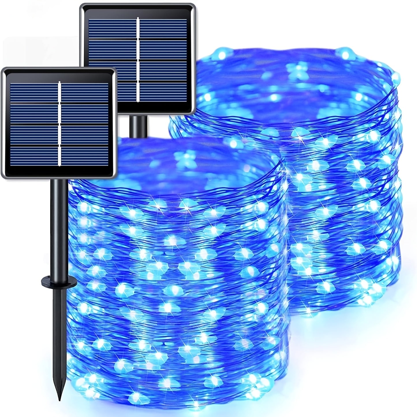 2/4/8 Pack Solar Fairy Lights, 330 LED Outdoor Solar Christmas Lights, 8 Modes Wire Solar Twinkle String Lights for Christmas Tree Wedding Party Garden Patio
