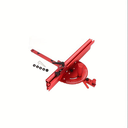 400mm Woodworking Angle Gauge with Adjustable Fence & Guide Rail – Precision Miter Measuring Tool Compatible with 30mm & 45mm T-Track for Table Saw Router