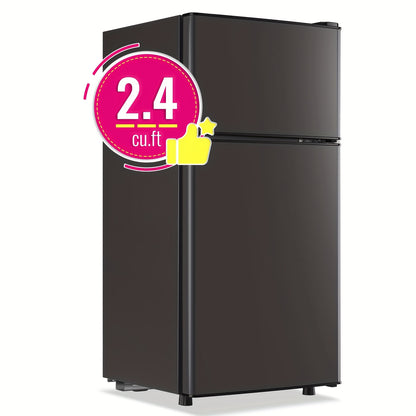 Compact Refrigerator, 3.2 Cu Ft Single Door Mini Fridge with 4-Layer Storage, Removable Shelves, Crisper Drawer & Adjustable Temperature – Quiet Energy-Efficient Small Fridge for Dorm, Office, Apartment and Bedroom