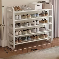 white 5-layer shoe rack