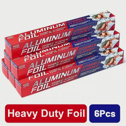 Heavy Duty Aluminum Foil Roll 12 Inch Wide 30 Sq Ft for Restaurant Food Packaging Grilling Cooking