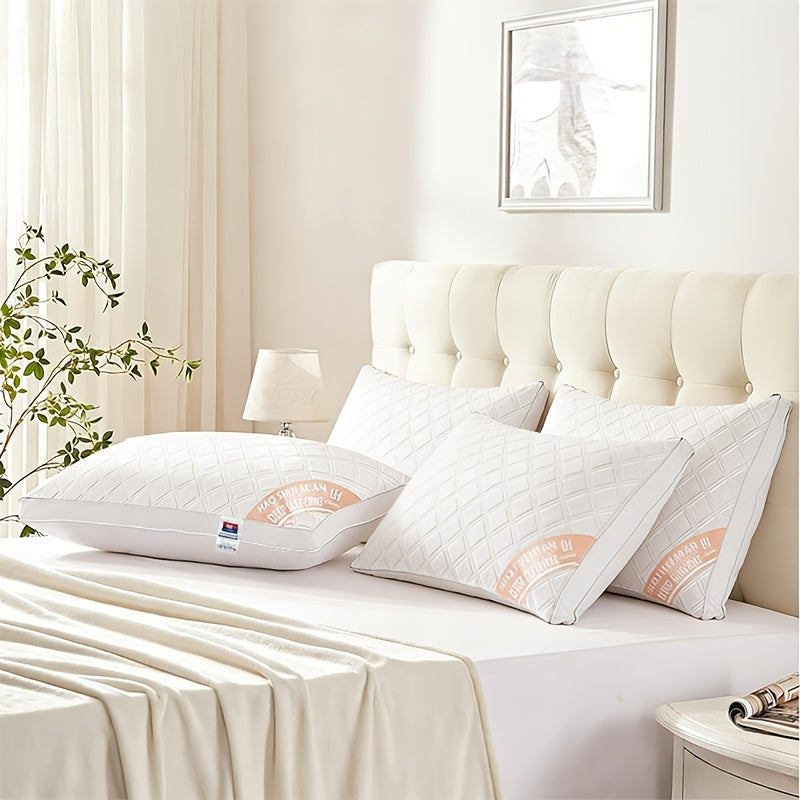 Queen Size Pillows for Side Sleepers – 800g Heavyweight Hotel Collection, Hypoallergenic Down Alternative, Ultra-Plush & Resilient, Machine Washable 20x30 Inches – Available in 1, 2 & 4 Pack (White/Gray)